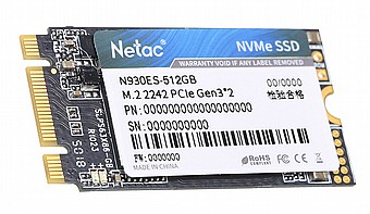 ���� ����� NeTac SSD N930ES 2242 NVMe 512GB  R/W:1650/1550 SLC Caching