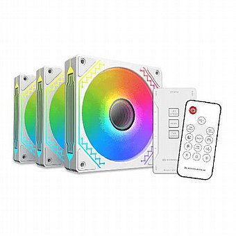 ����� �������� �����  Xigmatek STARZ PRO ARCTIC 3x120mm ARGB White FAN + Remote
