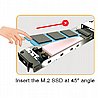 מארז פנימי Vision3 GM3-102M2-Fr לשני כונני M.2 NVMe בתא 3.5 אינץ' עם קירור ומגשים נשלפים
