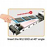 מארז פנימי Vision3 GMP-102M2r לשני כונני M.2 NVMe בחריץ PCI עם מגשים נשלפים וקירור פסיבי