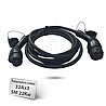 כבל מאריך לטעינת רכב חשמלי 5 מטר Braumers EV Extension Cable Type-2 to Type-2 TPU