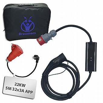 ���� ���� Braumers MobileEV CHARGER Type2 22KW CEE+APP Kit