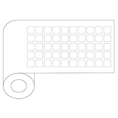 מדבקות טרמיות QR/ברקוד 12.7*12 מ"מ (6000 יח')