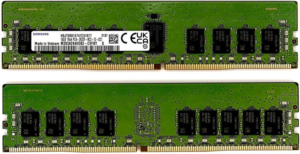 זיכרון לשרת Samsung DDR4 M393A2K40DB2-CVF 16GB 2933Mhz ECC REG