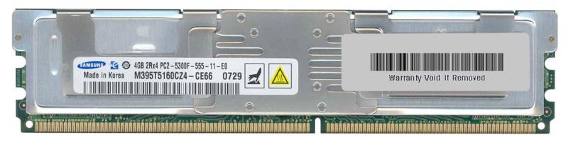 זיכרון למחשב - SAMSUNG 4GB 667MHZ M395T5160QZ4-CE66 FBDIMM 2Rx4