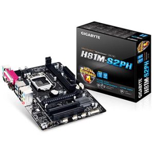 לוח אם GIGABYTE DDR3 GA-H81M-S2PH VGA/HDMI PCI 32 x2