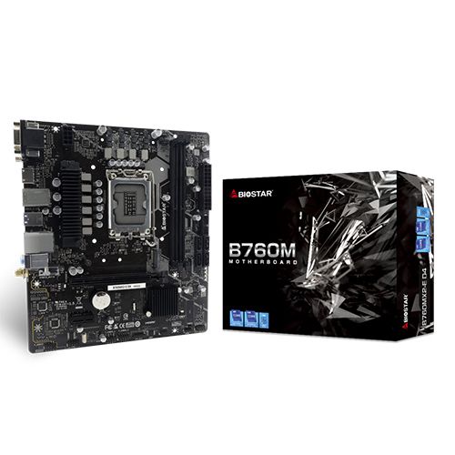 לוח אם BioStar B760MX2-E D4  VGA+DVI+HDMI