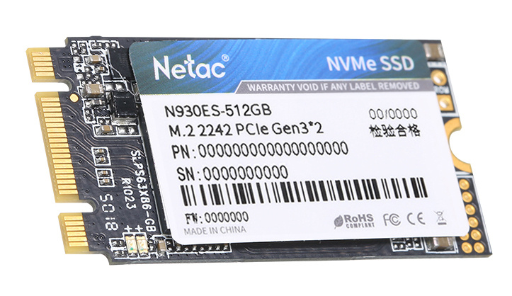 כונן פנימי NeTac SSD N930ES 2242 NVMe 512GB R/W:1650/1550 SLC Caching