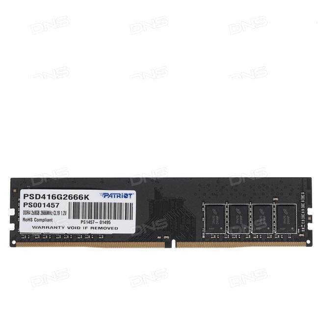 זיכרון למחשב נייח PATRIOT DDR4 PSD48G2666 PS001457 8GB 2666MHz