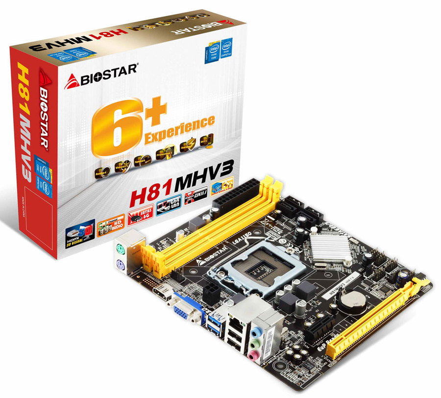 לוח אם BIOSTAR H81MHV3 DDR3 1YW