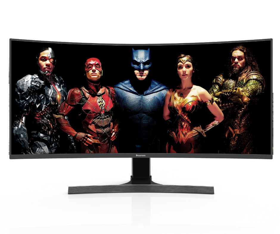מסך מחשב גיימינג קעור BRAUMERS 35" 100HZ G-SYNC