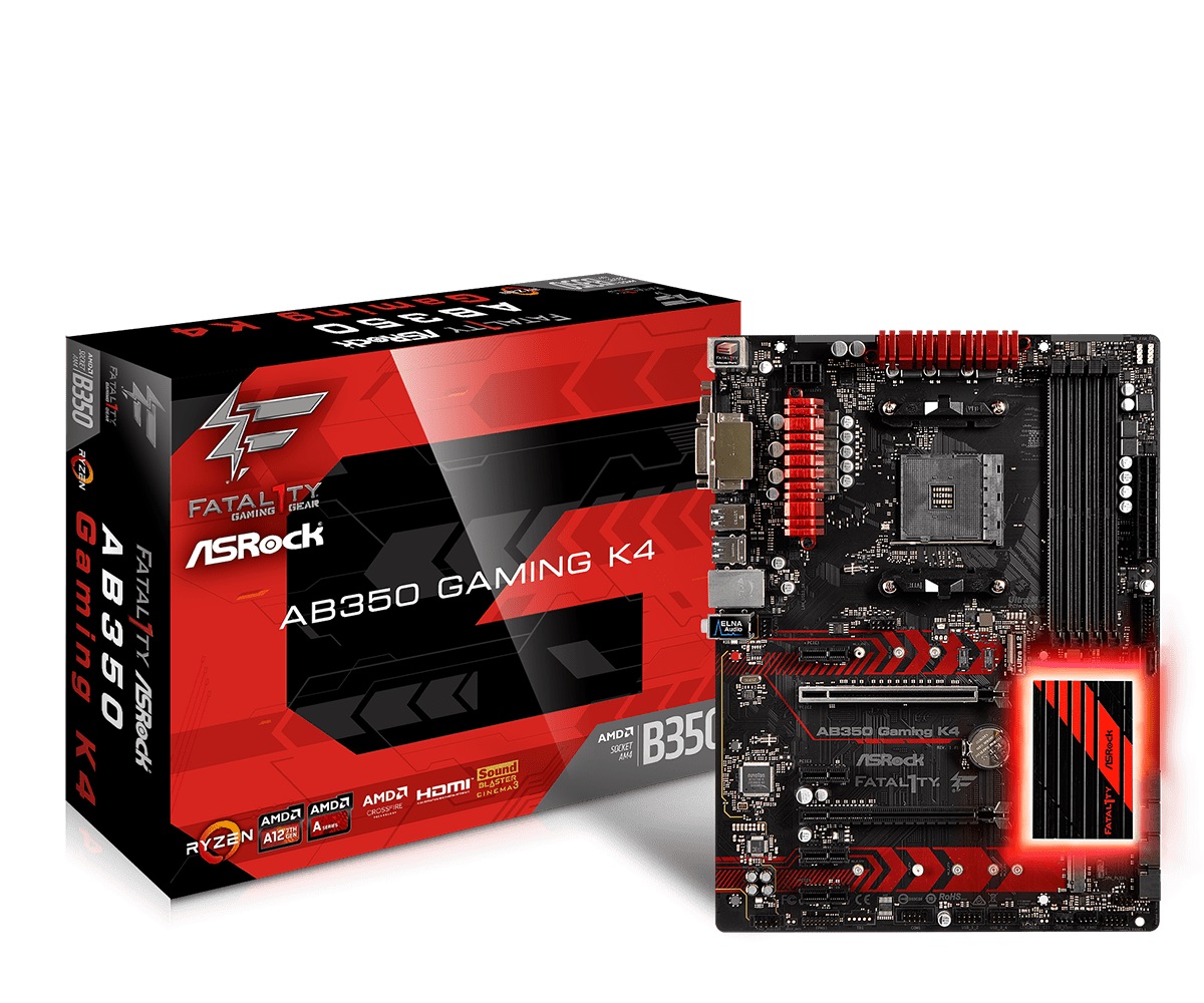 לוח אם ASRock Fatal1ty AB350 Gaming K4