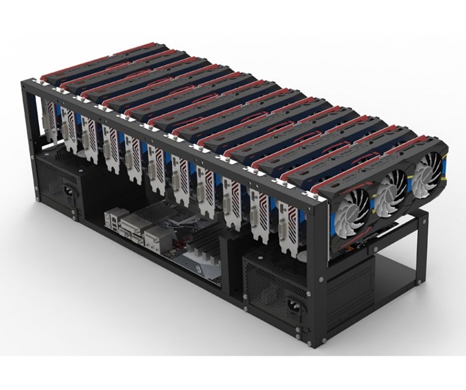 מארז ריג למייניג Mining Frame Case For Up To 12 Cards