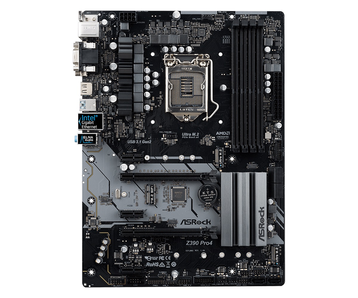 לוח אם ASRock  Z390 Pro4