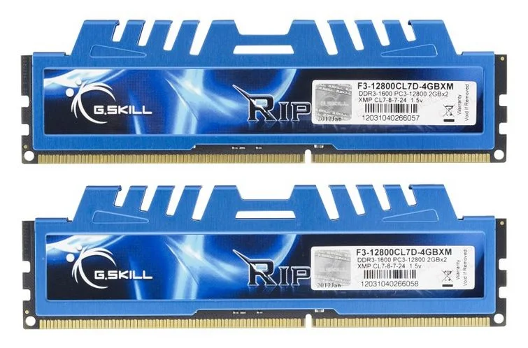 G.Skill F3-12800CL7D-4GBXM DDR3 2x2GB 1600MHz CL7
