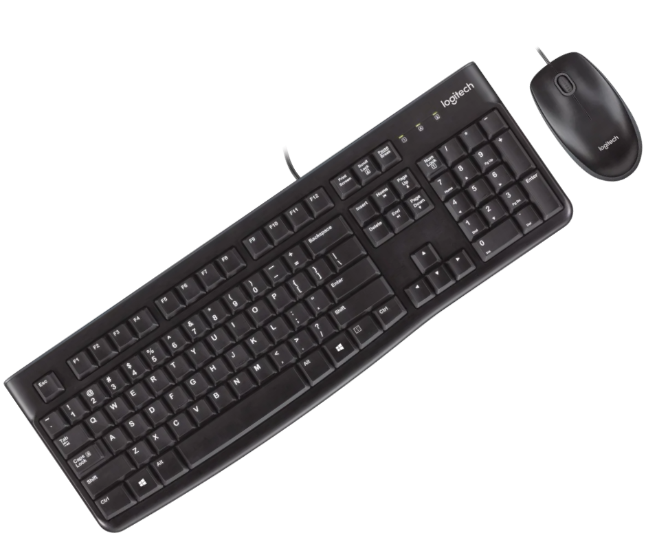 מקלדת ועכבר חוטיים Logitech Desktop MK120 USB