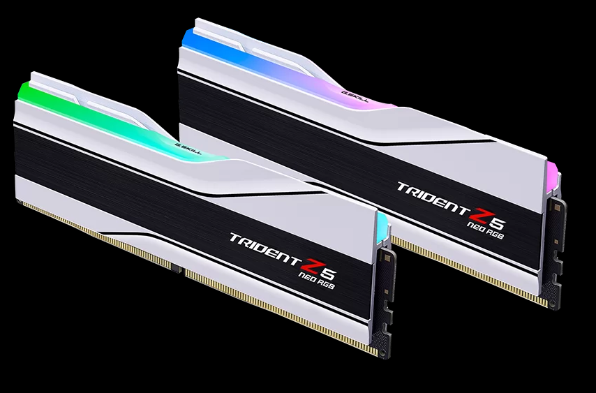 זיכרונות G.Skill DDR5 F5-6400J3039G16GX2-TZ5NRW 2X16GB 6400MHz AMD Trident Z5 Neo White