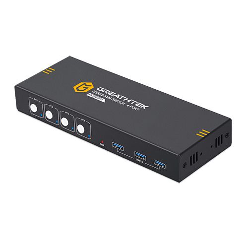 קופסת מיתוג KVM ארבעה מחשבים עם מסך אחד PWAY S7415H