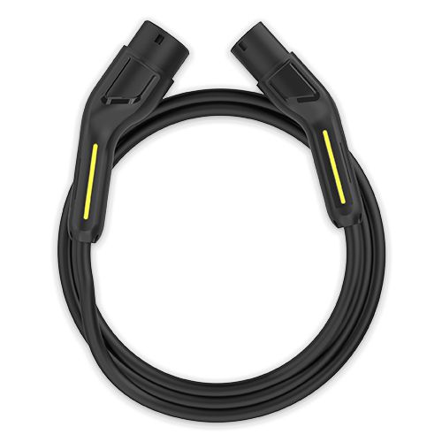 כבל טעינה לרכב חשמלי Type 2 תלת פאזי 5 מטר Braumers EV CHARGING CABLE Type 2 to Type 2 11kw