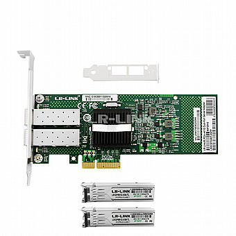 כרטיס רשת פנימי LR-LINK LREC9702EF-2SFP + שני (2 יח') ג'יביק LR-LINK LRGP8512-X5ATL GBIC