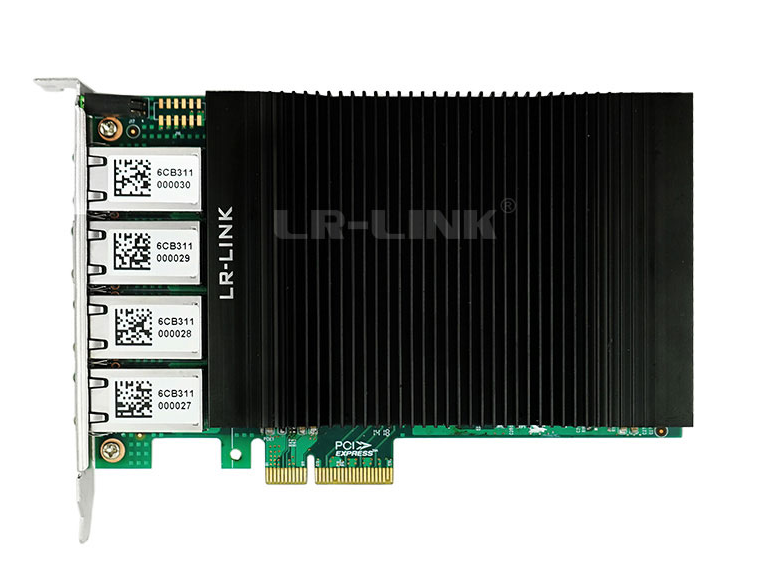 כרטיס רשת LR-LINK LRES2004PT-POE PCIe 1Gbx4 PoE  95W