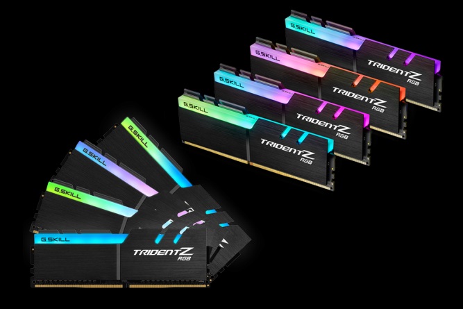 זיכרון למחשב נייח G.Skill DDR4 F4-3600C17Q2-128GTZR 8x16GB 3600MHz TridentZ RGB