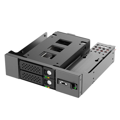 מגירה שליפה N-29SS15M 5.25" to (2x2.5"SATA)+(1xM.2NVME)